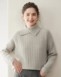 Cashmere Irregular Turtleneck Sweater