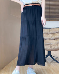 Patchwork Versatile A-Line Flowy Skirt