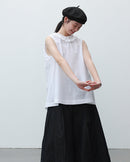 Ruffled V-Neck Button-Down Shirt