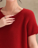 Crew Neck Versatile Casual Knit Sweater