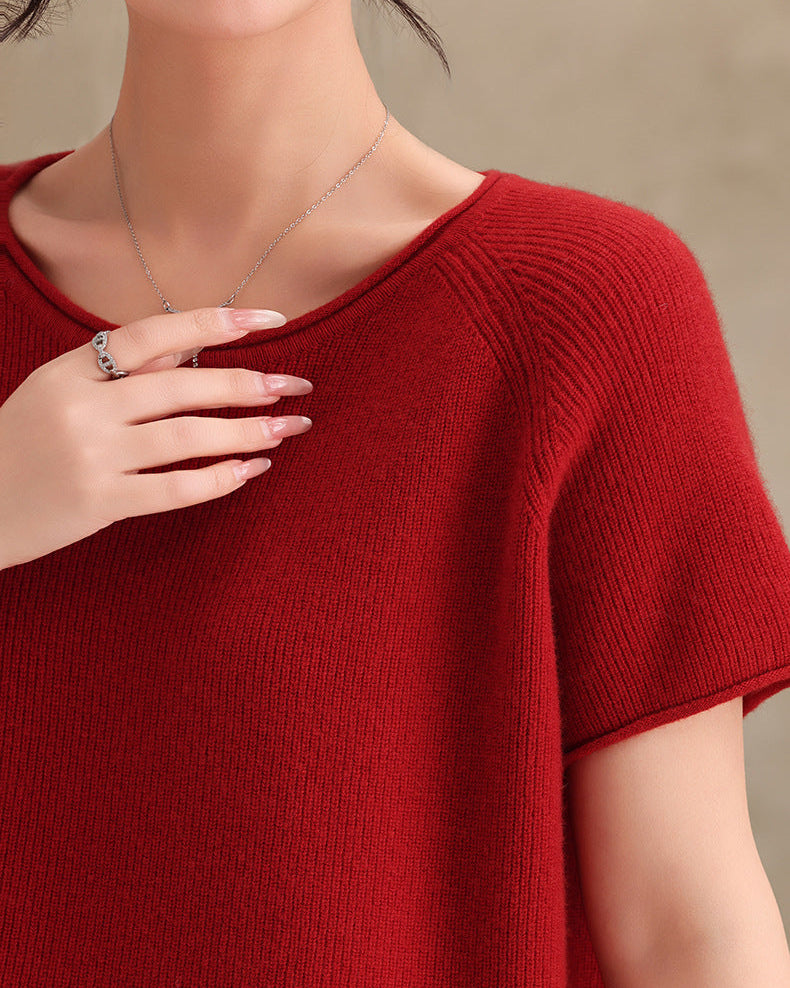 Crew Neck Versatile Casual Knit Sweater