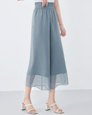 Smocked Waist Sheer Culottes | Effortless Modern Elegance
