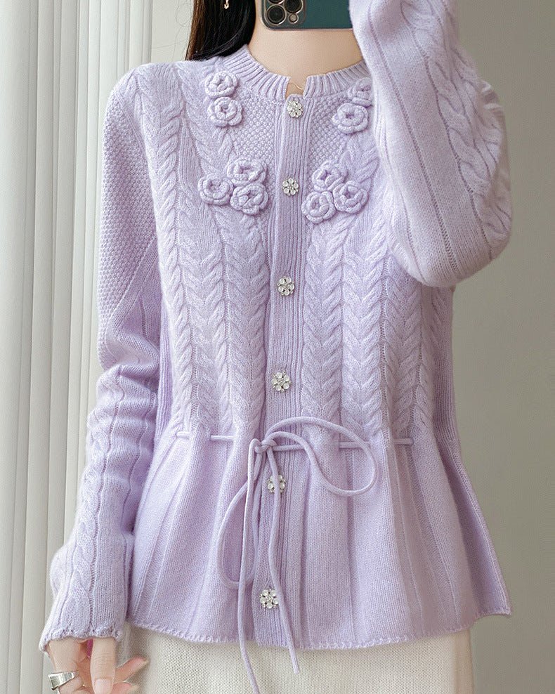 Pure Wool Button Cardigan Sweater