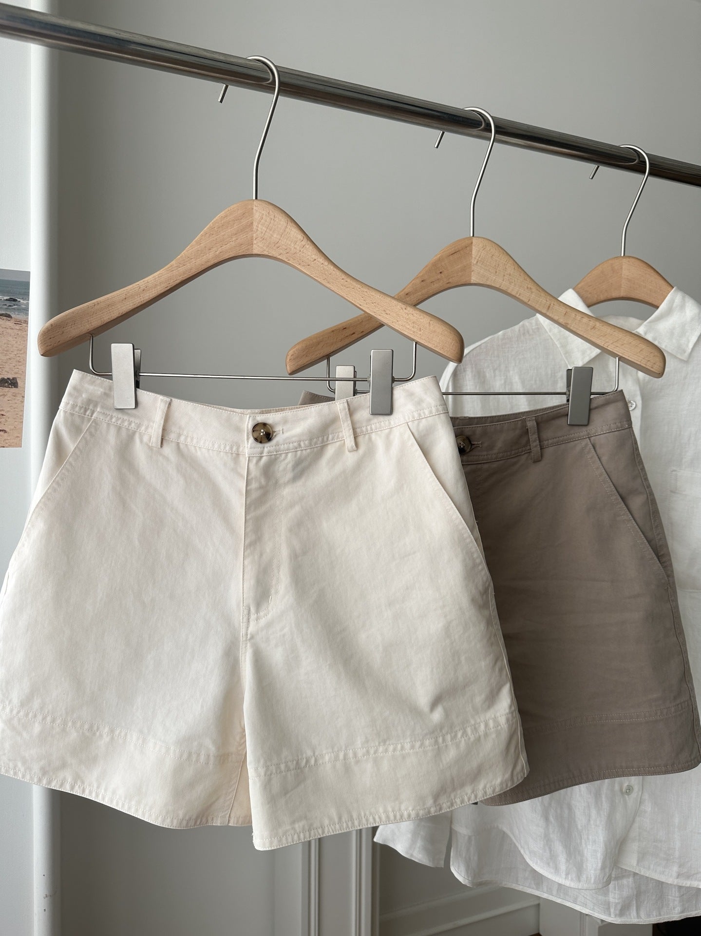 Pure Cotton High-Waisted Casual Shorts