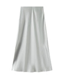 Bias-Cut Draped Fishtail Skirt