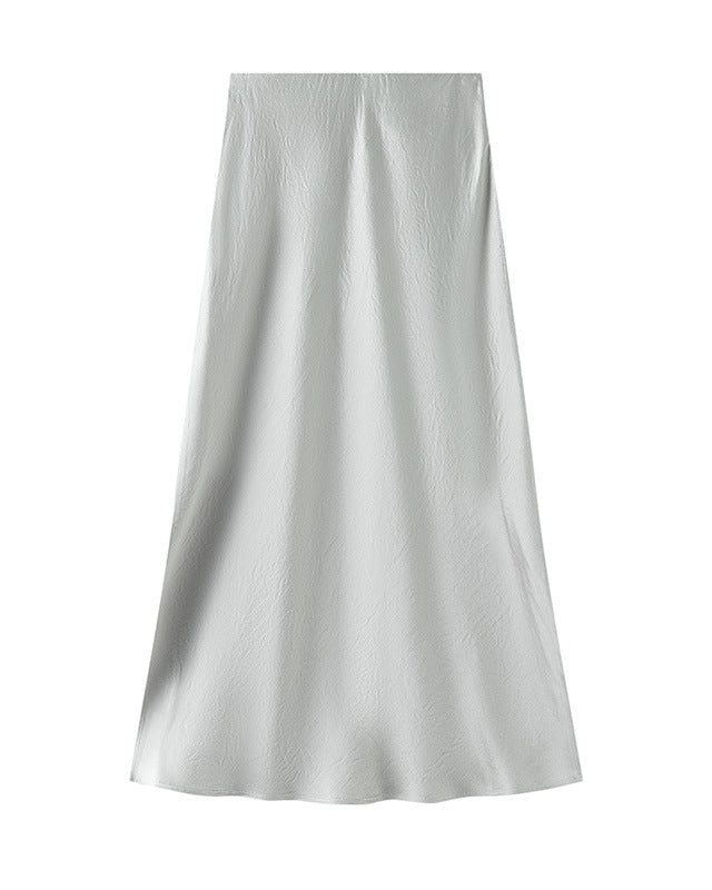 Bias-Cut Draped Fishtail Skirt