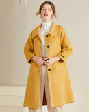 Peter Pan Collar Double-Faced Wool Coat