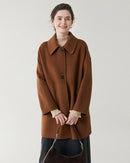 Mid-Length Pure Wool Coat