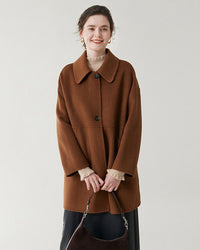 Mid-Length Pure Wool Coat