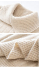 Cashmere Irregular Turtleneck Sweater