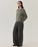 Sheep Wool Hooded Knit Pullover Sweater