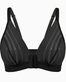 Plus-Size Front-Closure Mesh Bra