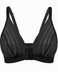 Plus-Size Front-Closure Mesh Bra