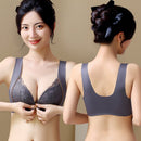 Front-fastening push-up bra to minimize side breast tissue