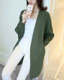 Bat Sleeve Knited Long Cardigan