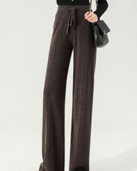 Merino Wool Knitted Wide-Leg Pants