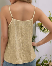 New Sequin Spaghetti-Strap Tank Top