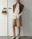 Loose-Fitting High-Waisted Tie-Up Shorts