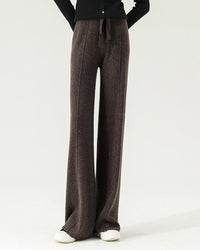 Merino Wool Knitted Wide-Leg Pants