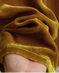 High-Waisted Wide-Leg Silk Velvet Pants