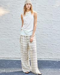 Tencel Linen Loose Straight-Leg Pants