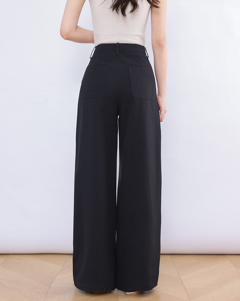Lightweight High-Waisted Casual Pants