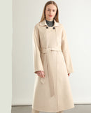 A-Line Pure Wool Belted Trench Coat