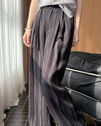 High-Waisted Drawstring Wide-Leg Pants