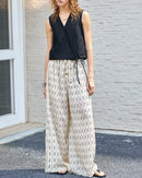 Tencel Linen Loose Straight-Leg Pants