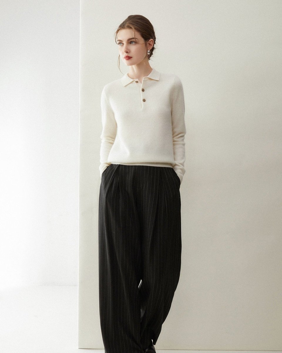 Cashmere Slim-Fit Collared Sweater