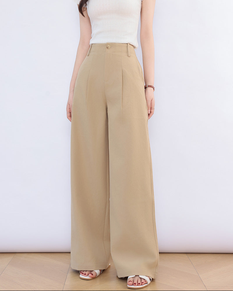Lightweight High-Waisted Casual Pants