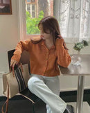 Wool Cardigan Polo Collar Sweater