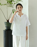 Breathable V-Neck Loose T-Shirt