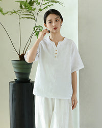 Breathable V-Neck Loose T-Shirt