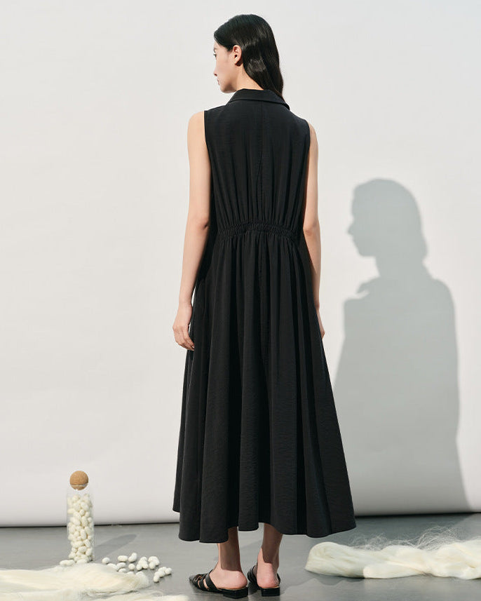 New Loose-Fit Sleeveless Silk Dress