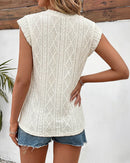 Diamond Cable Knit Sleeveless Top
