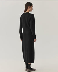 Wool Crew Neck Knit Dress