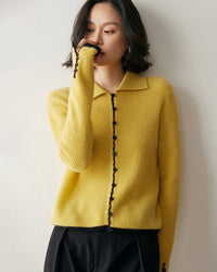 Cashmere Button-Down Knitted Chanel-Style Sweater