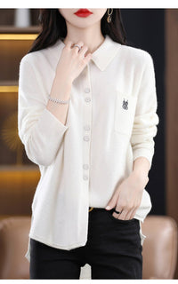 Wool Embroidered Pocket Sweater