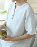 Breathable V-Neck Loose T-Shirt