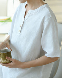 Breathable V-Neck Loose T-Shirt