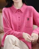 Wool Embroidered Pocket Sweater