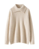 Cashmere Irregular Turtleneck Sweater