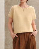 Crew Neck Versatile Casual Knit Sweater