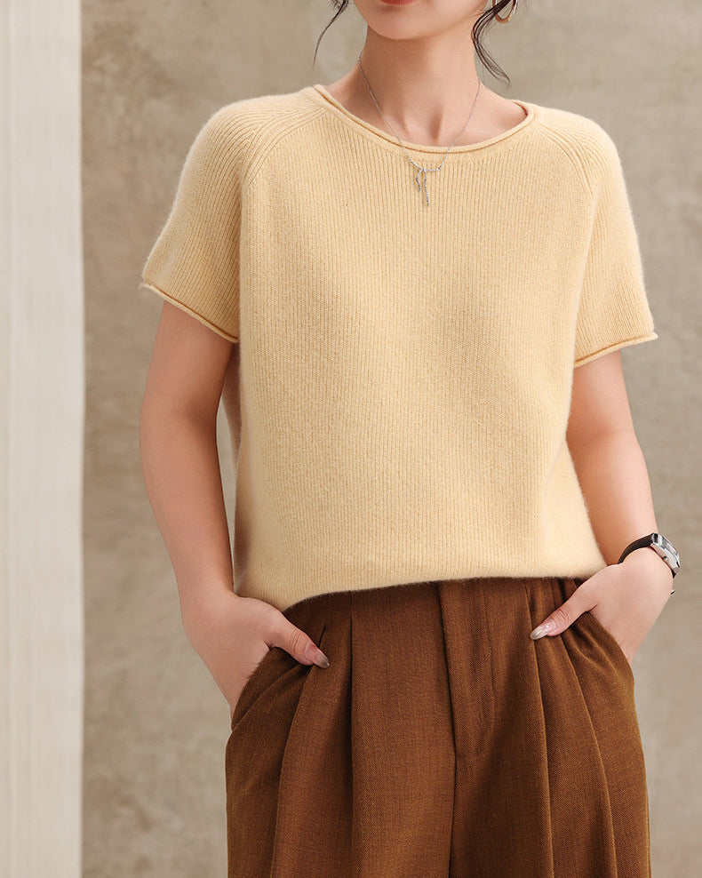 Crew Neck Versatile Casual Knit Sweater
