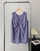 Loose Sleeveless Back-Knotted Vest