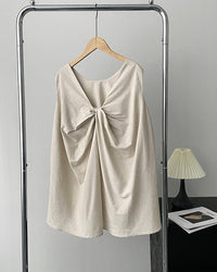 Loose Sleeveless Back-Knotted Vest