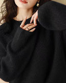 Plus Size Thick Shiny Cashmere Sweater