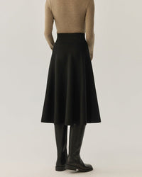 Solid Color Simple Midi Skirt