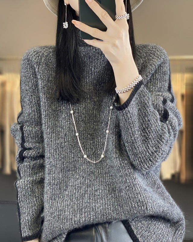 Wool Retro Turtleneck Thick Sweater
